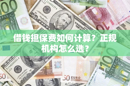 北京借钱担保费如何计算？正规机构怎么选？