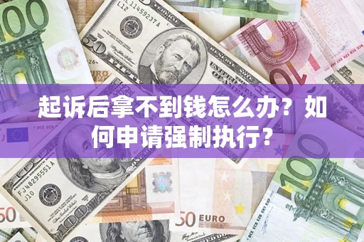 北京起诉后拿不到钱怎么办？如何申请强制执行？