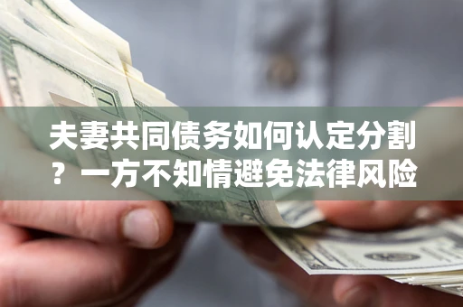 北京夫妻共同债务如何认定分割？一方不知情避免法律风险必看！